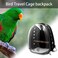AL ARQAM Bird Carrier Backpack &ndash; Transparent Space Capsule Pet Travel Bag for Parrots &amp; Small Birds &ndash; Breathable Bird Travel Backpack with Anti-Lost Hook &amp; Non-Slip Pad