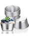 KASTWAVE 10Pcs Pudding Cake Biscuit Mo ld Mini Chocolate Melting Pot Aluminum Cup Pudding Cup Round Heat Resistant Non-Stick Egg T Mo ld Popover Baking Pan