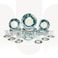 OZO 1201   36 Pcs Porcelain Dinner Set   Premium Turkish Dinnerware Set for 6 Persons with Tea Glasses &amp; Saucers