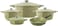 OMS 9PCS OVEN SAFE GRANITE NON-STICK COOKWARE SET - BEIGE COLOR -MADE IN TURKEY 3527