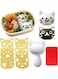 Small Rice Ball Mold Sets Lovely Cat Pattern DIY Sushi Bento Nori Kitchen Rice Mould DIY Kitchen Tools with Nori Seaweed Punch Cutter for Home Party Kids meal Make