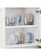 ALCR Dish Rack Plate Storage Holder Organizer Kitchen Cabinet Organizer for Dish Plate, Pot Lid (Thicken-S - White)