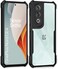 Muzz 1+Nord CE4 Case Back Cover, 360&deg; Protection, TPU PC, Crystal Clear, Camera Protection, Transparent, Black