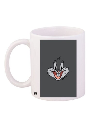 Bugs Bunny Printed Coffee Mug White/Grey/Pink