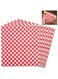 sufe 50 Sheets Food Grade Wrap Paper, Sandwich Paper 11x10" Checkered Basket Liners Greaseproof Papers Oil-Proof Wrapping Wax Tissue for Bread Hamburgers Cake Fries