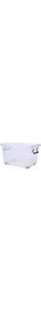 Cosmoplast 22L Clear Plastic Storage Box With Wheels &amp; Lockable Lid, white