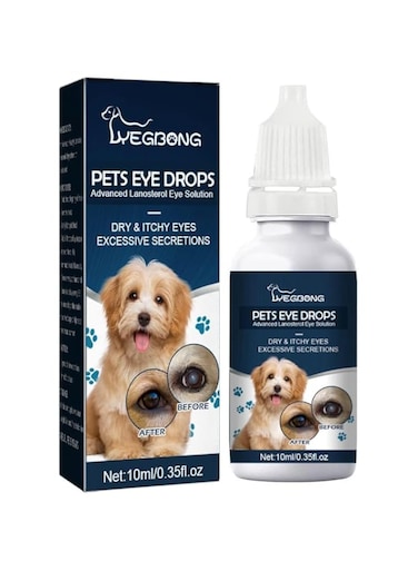 NALACAL Eye Drops for Dogs (10ml), Cataract and Eye Infection Treatment &ndash; Relieves Red Eyes, Improves Vision Clarity, Cleans Tear Stains, and Soothes Dryness with Long-Lasting Comfort