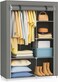 Portable Closet, Clothes Storage Organizer - 17.7 x 41.3 x 66.1 Inches, Foldable Clothes Rack, Wardrobe Storage, Lightweight and Durable - Grey