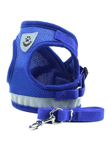 Mumoo Bear Comfort Step In Cat Harness Blue And Leash Set For Puppies Cats Kitty Escape Proof Pet Vest Harnesses For Small Animals Rabbitmousecats Under 9Lbs Medium, Blue, Cat Harness-Blue
