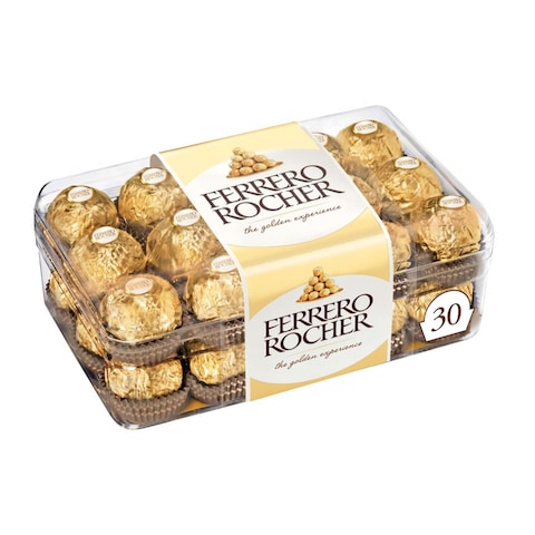 Ferrero Rocher Fine Hazelnut Milk Chocolates, 30 Piece Gift Box, 375g