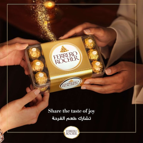 Ferrero Rocher Fine Hazelnut Milk Chocolates, 30 Piece Gift Box, 375g