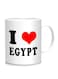 Styles I Love Egypt Printed Mug White/Black/Red