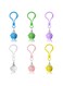 Aoche Pet Bells for Dog Cat Collar 6 pack,Charm Pet Pendant Accessories with1 Pack Stainless Steel Keychain
