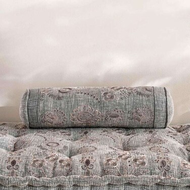 Home Layla Embroidered Filled Cushion - Grey