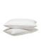 2-Piece Single Cord Pillow With Piping Cotton White 50x70cm