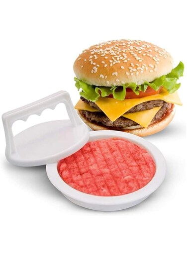 O Ozone Burger Press [ Hamburger Patty Maker ] Burger Smasher [ Patty Press ] Kitchen Barbeque Tool [ Burger Maker ] - White