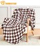 Checkered Blanket, Soft Cozy Checkered Throw Blanket for Bed, Sofa, Couch, Camping, Ultra Fluffy Throw Blankets for All Seasons, Brown and White