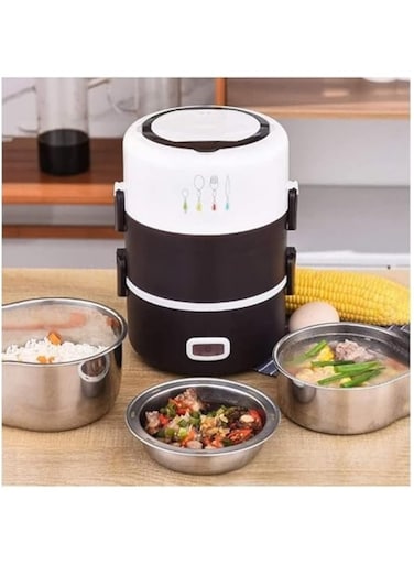 Dubai Gallery Multifunctional Cooking Lunch Box Black/White