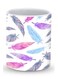 Premium Feather Colors Designer Mug White/Pink/Blue