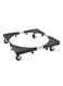Multifunctional Movable Washing Machine And Refrigerator Stand Black /Silver