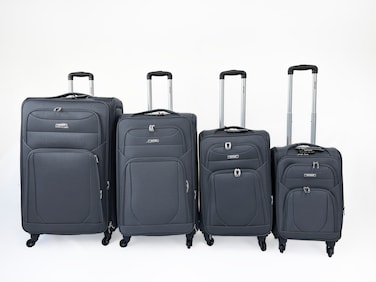 VIPTOUR 4 Piece Softside Spinner 4 Wheels Fabric Trolley Luggage With Number Lock 20/24/28/32 Inches