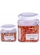 SHOPPING VIBES Airtight Canisters (Set of 2) for Fresh Food Storage - BPA-Free Clear Containers for Pantry Snacks, Grains, and More
