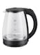 ECVV&reg; 1.8 Liters Borosilicate Glass Electric Kettle 1500W 3 Pin, Fast Boiling Auto Shut Off Boil-Dry Protection Stainless Steel Filter BPA Free Hot Water Boiler