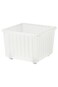 crate with castors, white, 39 x 39 cm