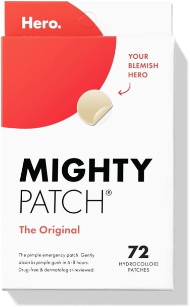 Mighty Patch HERO COSMETICS &acirc;&bdquo;&cent; Original from Hero Cosmetics - Hydrocolloid Acne Pimple Patch for Covering Zits and Blemishes, Spot Stickers for Face and Skin (72 Count)