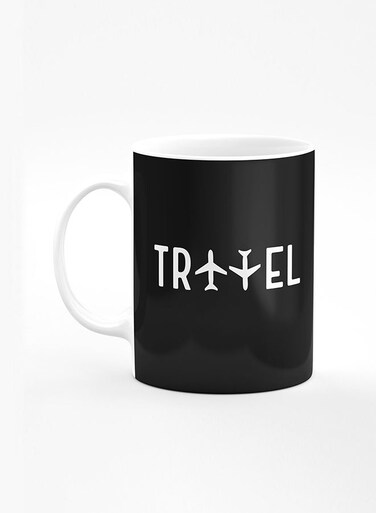 Designer Printed Coffee Mug with Heavy Duty Handle 11oz Ceramic Personalised Gift Mugs Cup [Microwave Safe &amp; Dishwasher Proof] - Travel