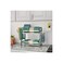 2-Tier Green &amp; Gold Dish Rack w/ Utensil Holder, Drainboard &ndash; Stylish Kitchen Organizer Solution