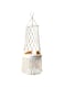 FC22 Macrame Cat Hammock, Handwoven Hanging Cat Bed, Boho Cat Swing with Hanging Kit for Indoor Outdoor Home Decor Hang on Wall Cat Hammock Bed for Sleeping, Playing, Climbing and Lounging (Size 2)