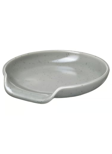 Spoon Rest, Ceramic, Light Grey-Blue, 12 cm