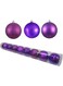 Rosy.Moment 8CM Christmas Ball Ornaments - Set of 8, Xmas Tree Baubles, Holiday Decorations for Tree, Home, Office, and Party D&eacute;cor-Purple