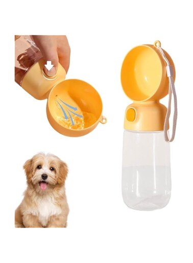 Dog Water Bottle, Large, Portable Dog Water Bottle, Dog Travel Water Bottle, Dog Water Bottle Dispenser, Portable Water Bottle for Dogs, Pet Water Bottle, Travel Dog Water Bottle (Orange)