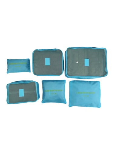 6-Piece Travel Storage Bag Set Blue