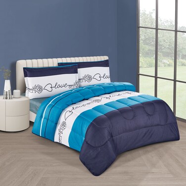 STARGOLD Microfiber Solid 4 Pieces Comforter Set Fitted Sheet, Pillowsham, Comforter 170X230 CM King Size Mattress SG-CP2016