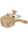 Meyer Non Stick Covered Sause Pan with Cushioned Surface and Lid, 0.9 Ltr, 14 cm, Beige