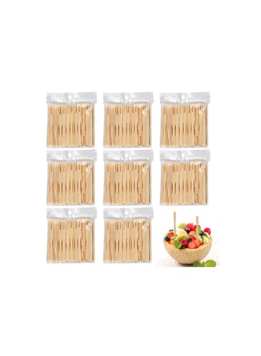 Bamboo Mini Forks - 1000 PCS Disposable Blunt End Appetizer Forks for Charcuterie Boards, Kids Safe Tiny Toothpicks for Party Fruits and Appetizers.
