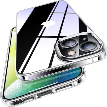 Muzz iPhone 15 Case (6.1 Inch), Transparent, Anti-Scratch, Anti-Yellowing, Shockproof, Crystal Clear (iPhone 15)