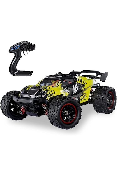 Lightning Brushless Hurricane 4-WD RC Car Yellow 1:18 Scale HS18422