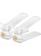 Shoe Slot Organizer, Boutique Display Style Shoe Stacker for A Pair of Shoes, Separable Shoe Rack for Closet Organization, 3 Adjustable Narrow Shoe Rack, Style B, 2 Pack, Transparent