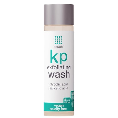 TOUCHKeratosis Pilaris Exfoliating Body Wash Cleanser - KP Body Wash with 15% Glycolic Acid, Aloe Vera, &amp; Hyaluronic Acid - 8 Ounce