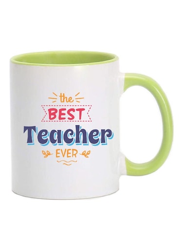 The Best Teacher Ever Mug Green/White