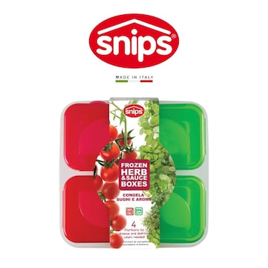 Frozen Sauce &amp; Herb Set &ndash; 4 Single-Portion 100ml Boxes with Tray, Made in Italy