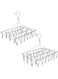 2 Pack Stainless Steel Clip and Drip Hangers Clothes Drying Rack Laundry Accessories - Total 66 Clips