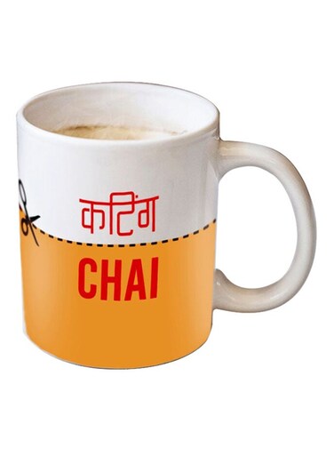 Your Wall Cutting Chai Quoted Coffee Mug White/Yellow/Red