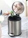 Trash Can Stainless Steel Kitchen Step Trash Can 8L Kitchen Waste Bin Garbage Can Step Pedal Bathroom Trash Can with Foot Pedal Slim Wastebasket Trash Bin for Toilet, Office, Bedroom, Bathroom