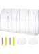 Wall Mount Remote Control Holder, Wall Mount Phone Holder, Clear Acrylic Media Organizer Storage Box, for Bedroom Kitchen Bathroom, Three Compartments