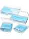 KASTWAVE Portable Face Mask Storage Case Set - 4 Pack Clear Plastic Boxes with Lids for Reusable &amp; Disposable Masks, Dustproof &amp; Travel-Friendly Organizer for Pollution Protection